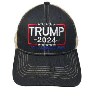 Take America Back Trump 2024 Mesh Back Trucker Hat Black One Size